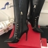 Valentino Rockstud Boots Black matte leather VRB355665678 